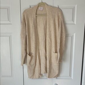 Auden Cream Open-Front Cardigan